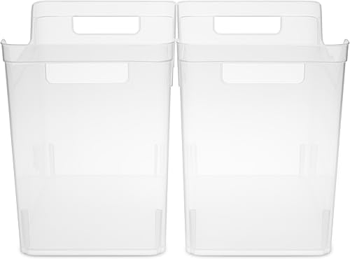 Miniatura 4 de Sterilite Contenedor mediano con asas, contenedor de almacenamiento de plástico para organizar estantes, armario, despensa y encimeras,