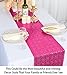 ShinyBeauty 12x108-Inch Hot Pink Sparkly Sequin Table Runner Glitz Sequin Table Runner for Wedding Part/Event Linen (Hot Pink)