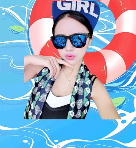 8 Pairs Sunglasses for Women UV400 Retro Mirrored Lenses, Unisex Shades Beach Party Daily Accessories4