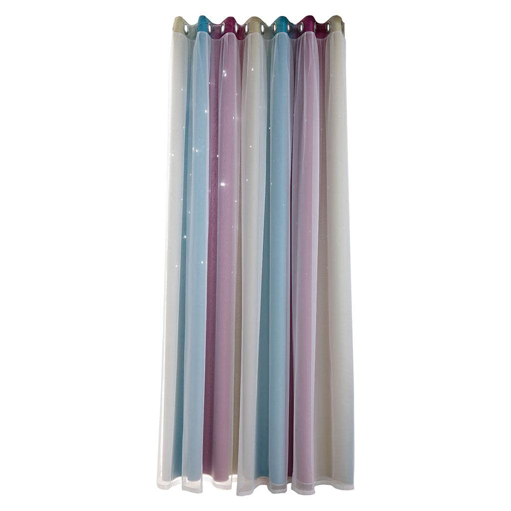 ATORSE Blackout Curtain for Patio Extra Long Block Heat Grommet Top Divider Window Purple-image-22