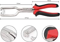 Vista 4 de Alicates de extracción de clip de línea de combustible, agarre de goma de acero inoxidable, línea de combustible, clip de gasolina, alicates