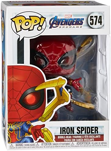 Funko- Pop Marvel: Endgame-Iron Spider w/NanoGauntlet Collectible Toy, 45138, Multicolour | Pop Spiderman