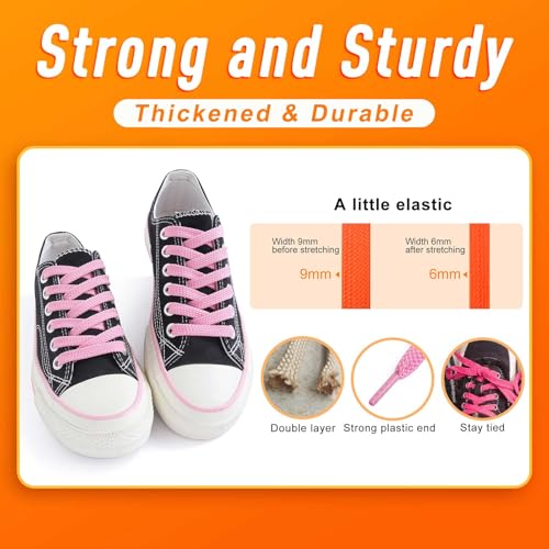 Image of VSUDO Flat Sneaker Shoe Lace, Flat Shoe String for Sneaker, Athletic Shoelace