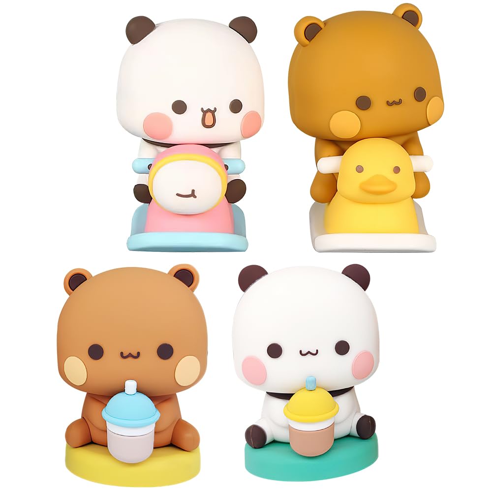 LUFEIS Bubu Dudu Bobble Figures, Pack of 4 Bubu and Dudu Figures