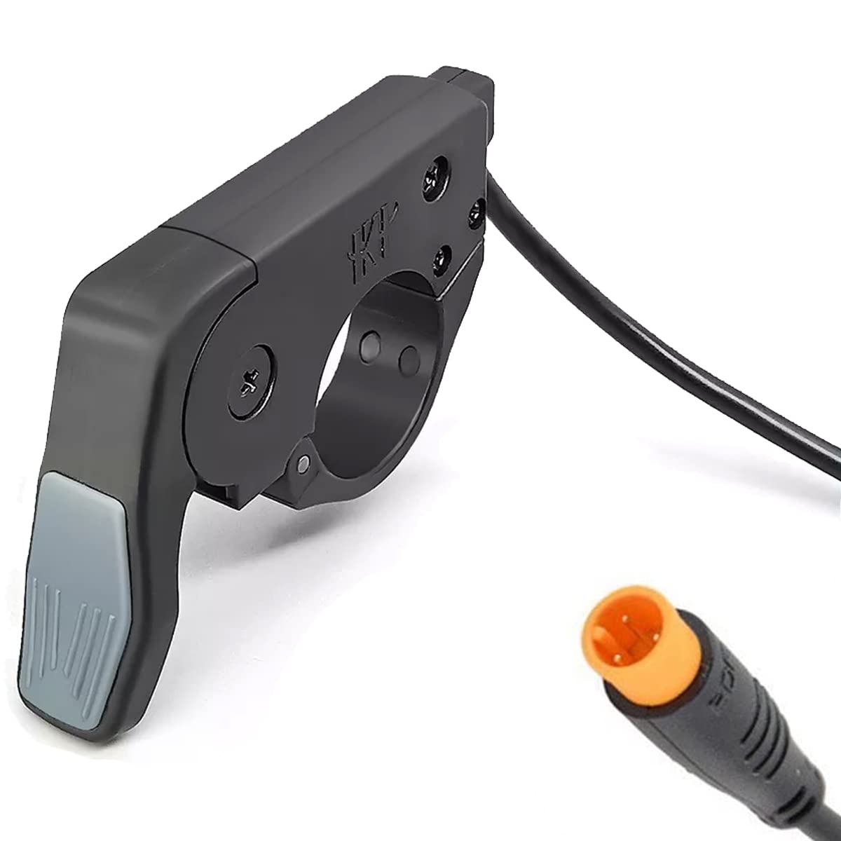 Eranvaban Ebike Quick Thumb Throttle TT009 Compatible Left/Right Hand Finger Throttle 3Pin Dial Quick Disassembly Waterproof Connector/WP 36V/48V/60V/72V Electric Throttle for E-Bike Accessories