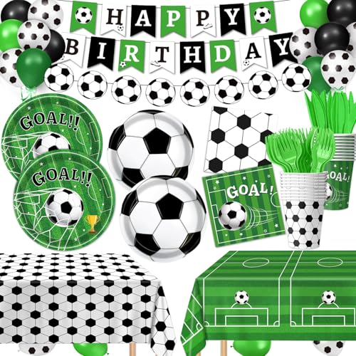 170 PCS Soccer Party Decorations, Soccer Birthday Party Decorations -...