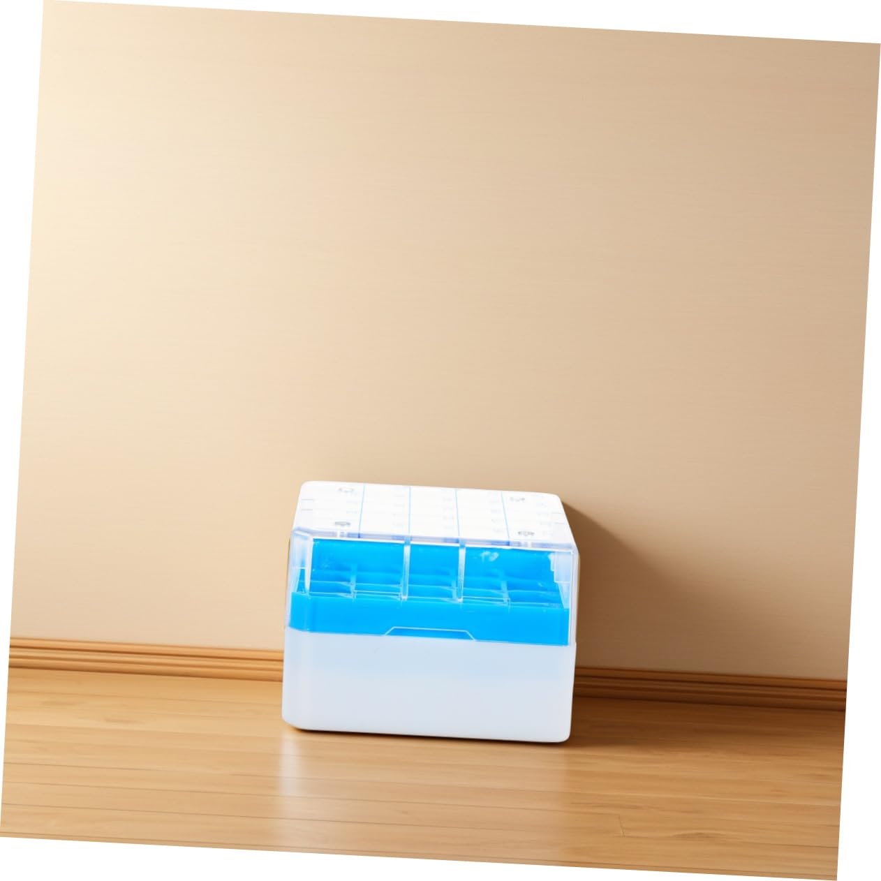 STOBAZA Box Freezer Storage Box Polycarbonate Cryovial Rack for Laboratory Freezing Tubes Transparent Design for Easy Sample Identification