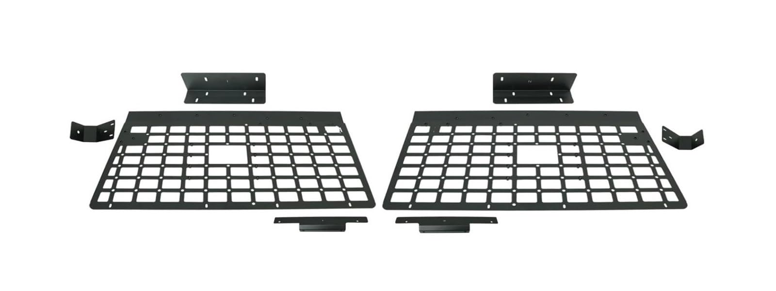 Lhdktee Cargo Cover Trunk Organizers Shelf For Jeep For Wrangler 2-Door JK 2007-2017 Modular Storage Panels Rear Trunk Parcel Shelf(2 panels)