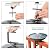 Deck Mounted Bird Bath with Solar Fountain,Solar Railing Bird Bath Fountains for Hummingbirds,Adjustable Metal Durable Deck Bird Bath Holder for Outdoor Railings, Patio Deck,Garden