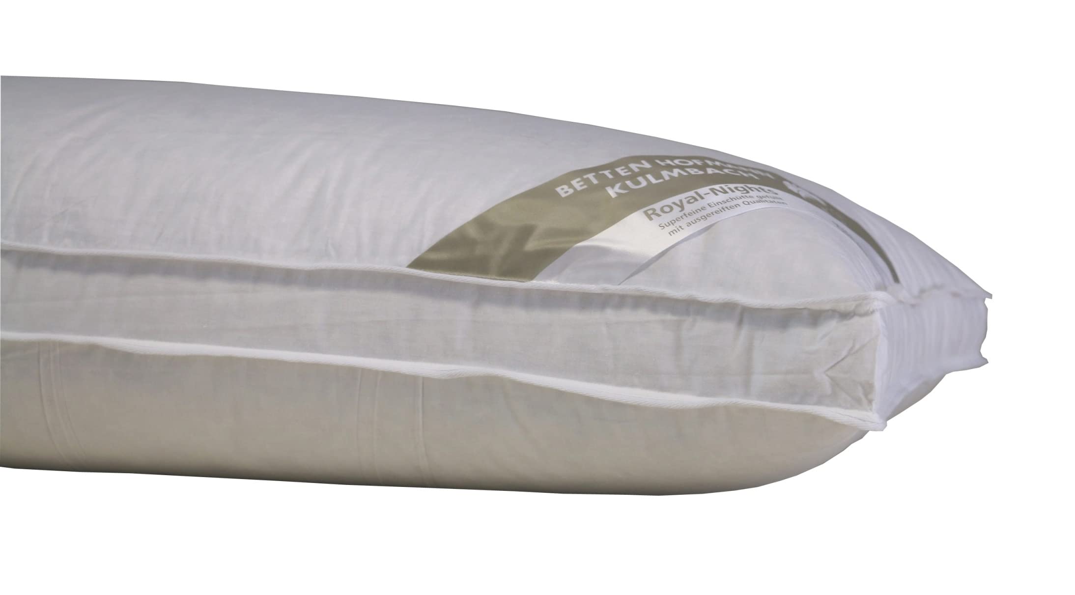 Betten Hofmann Kopfkissen 40x80 cm, 600 g Füllgewicht, Daunenkissen mit Außensteg, prall gefüllt, 100% Neue Daunen, Wohlfühlkissen, waschbar, Naturprodukt