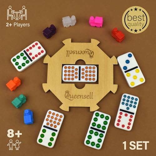 Mexican Train Double 15 Dominoes Set + Mexican Train Mat miniatura 5