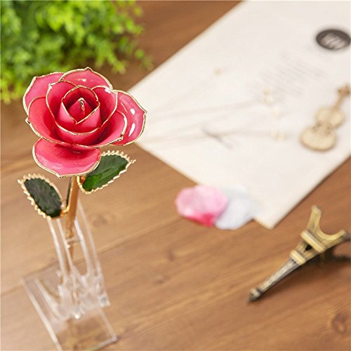Rosa Fiore di rosa oro 24K, 29cm, con Scatola