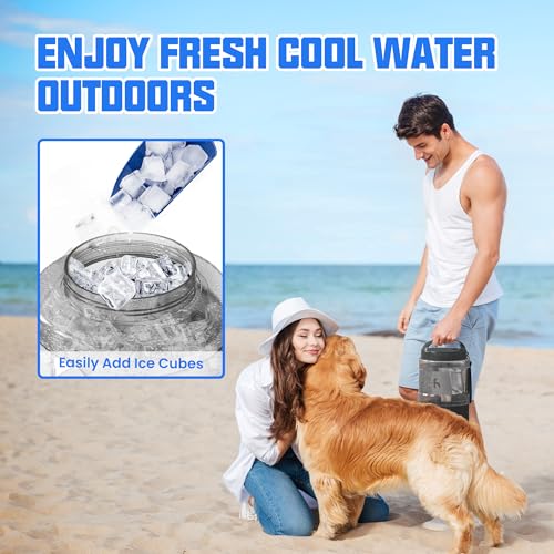 Image of Dog Water Bottle Bowl Dispenser - 95OZ Large Dog Travel Water Bottle Portable with Pull-Out Travel Water Bowl for Dogs Camping Hiking Traveling Beach Park Accessories, Leak-Proof Pet Water Dispenser