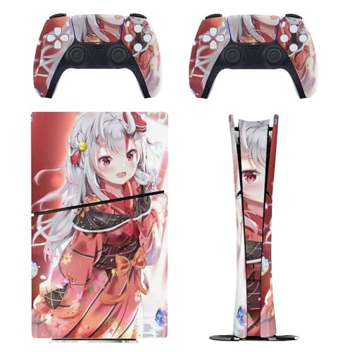 PS5 Slim �p �X�L���V�[�� �G���L�����N�^�[�� VTuber �Ȃ��� ����� ���� �{�̂ƃQ�[���R���g���[���[�ɑΉ�����X�e�b�J�[ �y�����݌v �f�W�^���E�G�f�B�V������p�z ���^�X�L�� �{�̕ی� �X���� ���B�� �w��/��/����/�ق���h�~ ��G��/