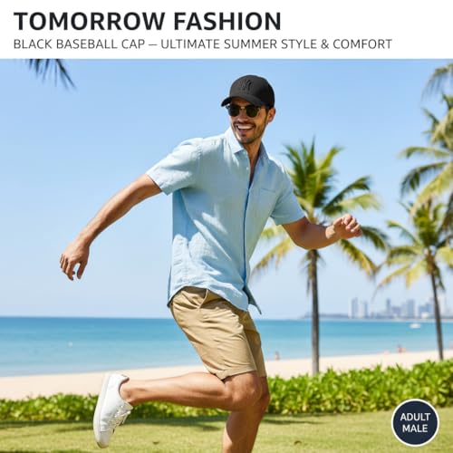 Tomorrow Fashion Tomorrow 3D NY Baseball Cap for Men Black - Image 4