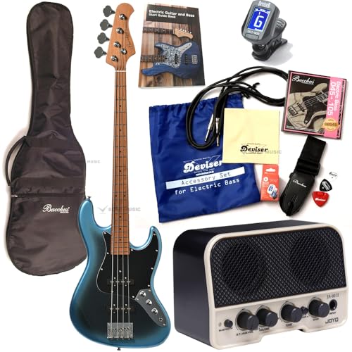 Bacchus ジャズベース エレキベース 青 ブルー 付属品付き Amazon | BACCHUS バッカス Global Series WL4-STD/RSM BLU-S エレキ