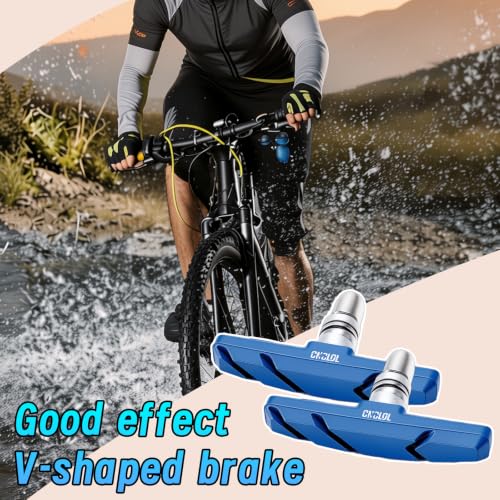 Image of Chooee Bike V-Brake Pads, Bicycle 70mm Brake Blocks Set, 2 Pairs Universal Brake Shoes