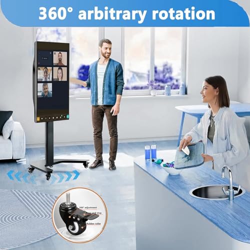 Soporte portátil para TV con ruedas y rotación 360° miniatura 6