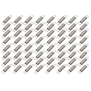 sourcing map 64 Stück Zugfeder Doppelhaken Federstahl