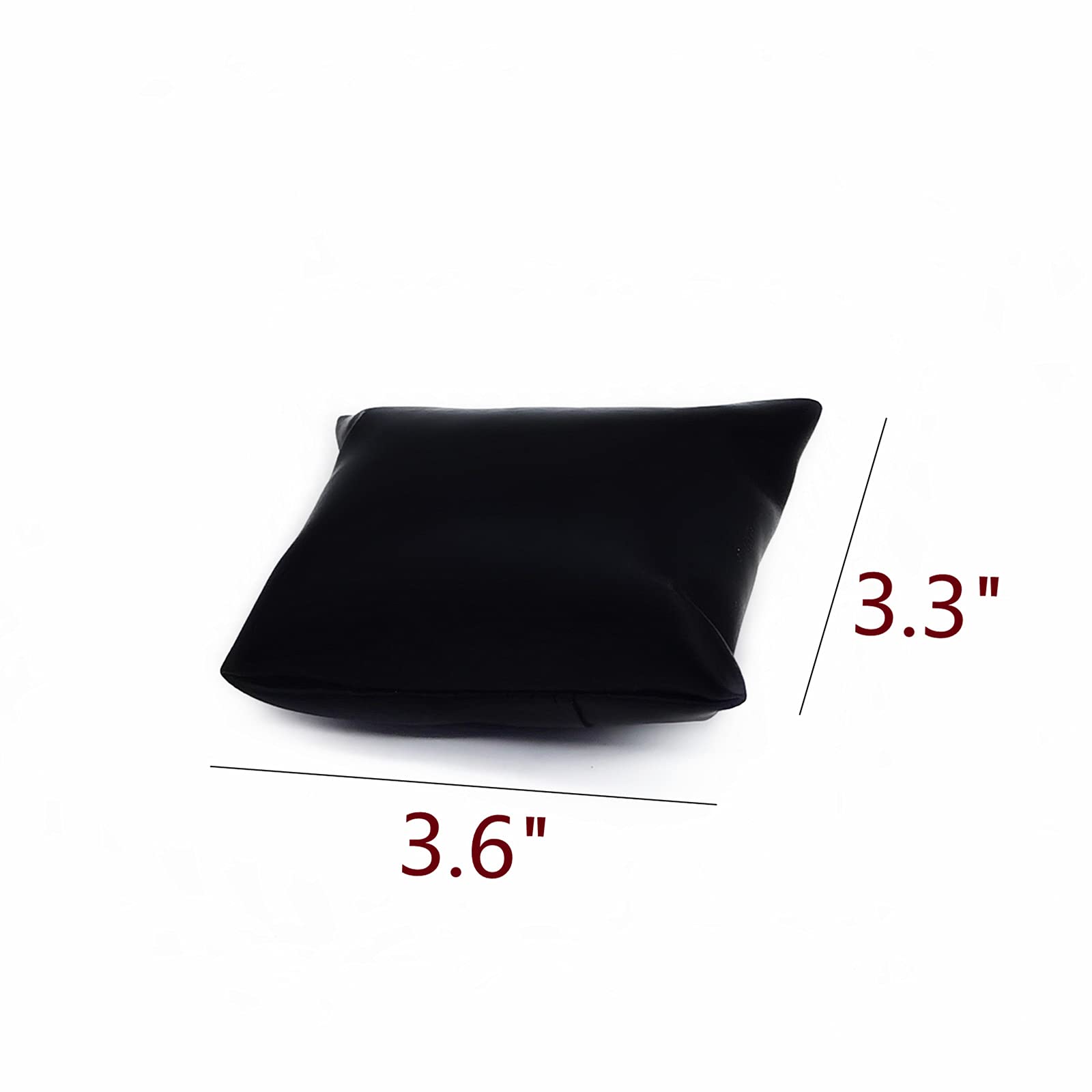 Fannuoncc 10-Pieces PU Leather Small Bracelet/Watch Pillow Jewelry Displays (Black)