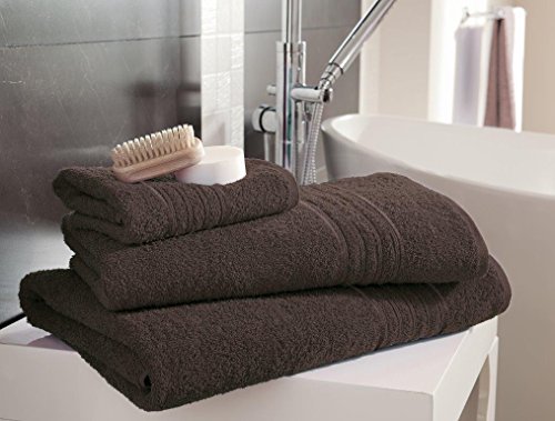 Artistic Fashionista Serviettes de luxe 100 % coton Hampton - Élégantes, belles, ultra douces et très absorbantes (marron, essuie-mains) Cover