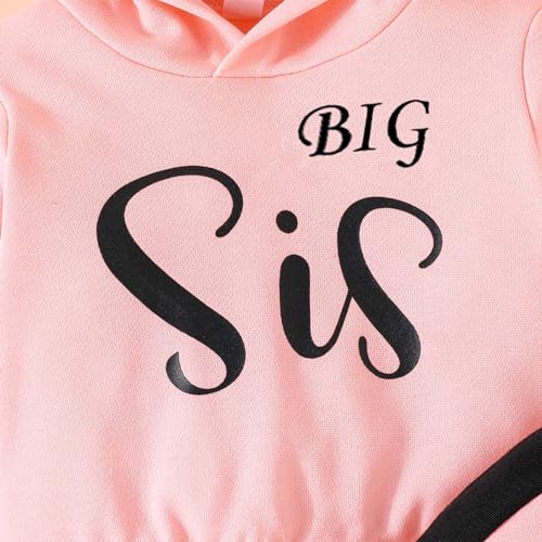 Winmany Sister Matching Outfit Lil/Big Sis Hooded Sweatshirt Pants Set Toddler Girls Fall Winter Clothes4