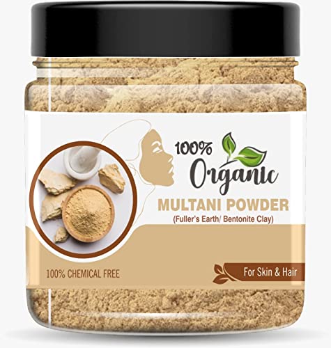Organic Pure Multani Mitti Powder (Fuller's Earth) Skin Face Clay...
