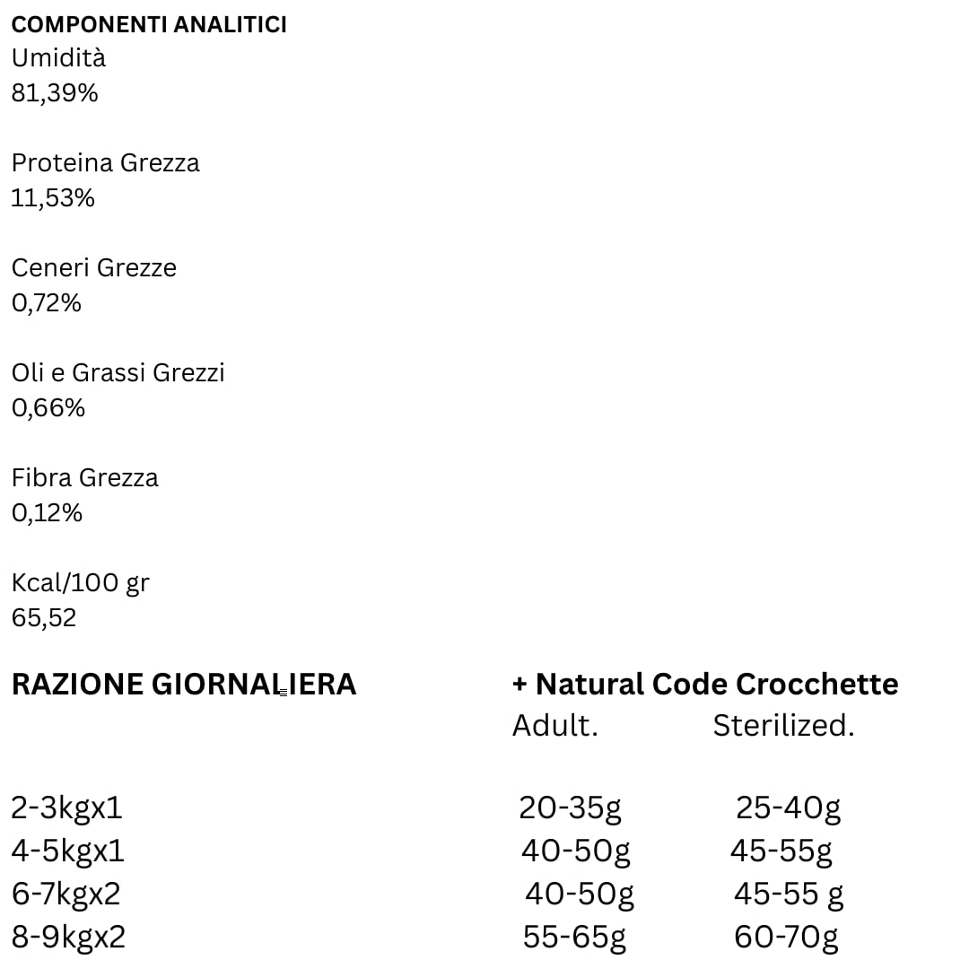 Natural Code - Alimento Húmedo para Gatos en Bolsa, Alimento Complementario para Gatos de Todas Las Tallas y Razas, P06 Besugo y Verduras, 12 Sobres de 70 Gramos