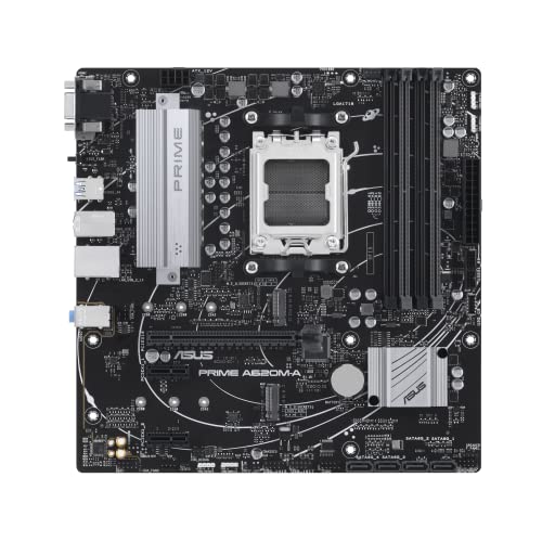 PRIME A620M-A-CSM Scheda madre AMD mATX, DDR5, 2 slot M.2, DisplayPort, HDMI, VGA, USB 3.2 Gen 1 Type-C, SATA 6 Gbps, BIOS FlashBack, Cancellazione del rumore AI bidirezionale, Aura Sync - Scheda madre - Immagine 4