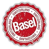 JJH Inc Basel City Switzerland Grunge Travel Stamp Vinyl Decal Sticker Waterproof Car Decal Bumper Sticker 5