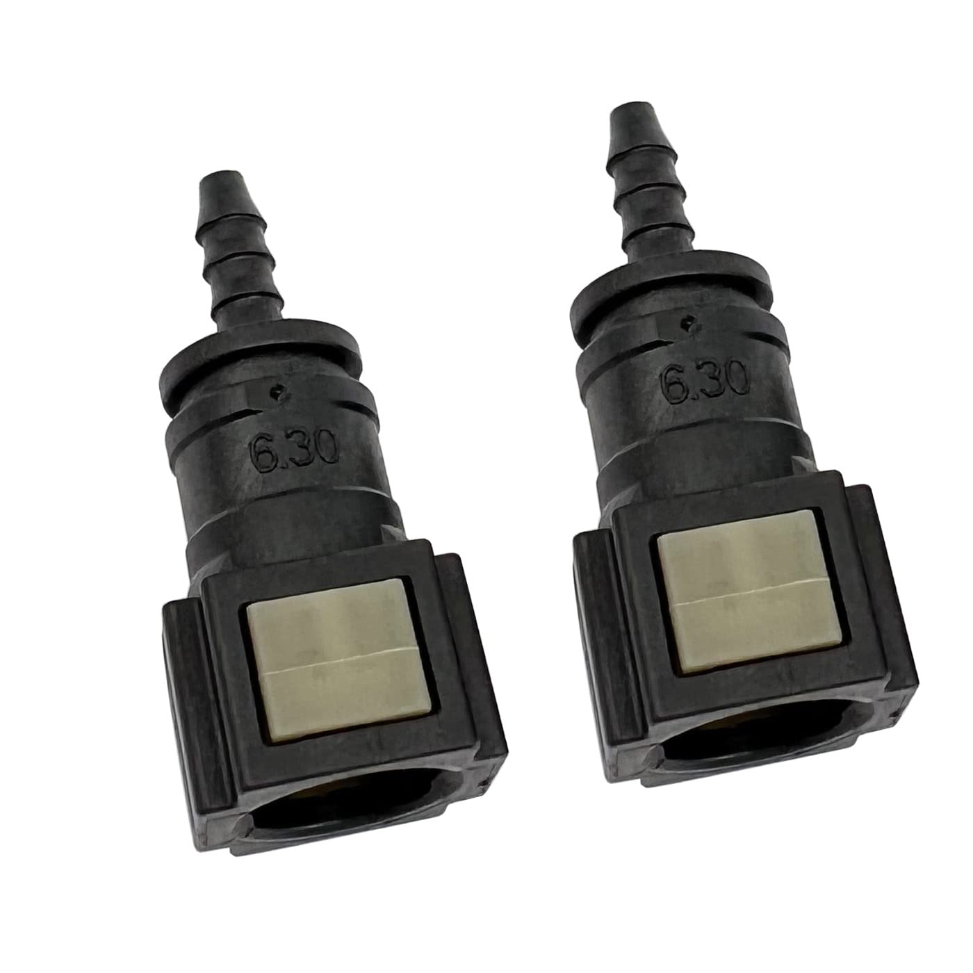 1/4 (6.3mm) SAE to 1/8 (3.2mm) ID Nylon Tubing Straight Quick Release Connector, Pack of 2