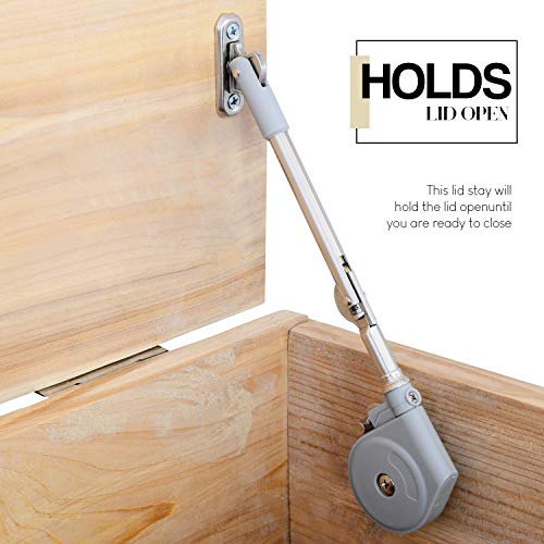 Morinbo Lid Stay 105 Degree Open with Soft Close, Lid Support for Toy Box and Upward Top-Opening Flap Doors, Easy to Install (Pack of 2) - Image 2
