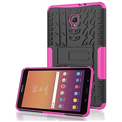 Koolbei Case for Galaxy Tab A 8.0" Sm-t380 / t385 Case 2017 Release Heavy Duty Hybrid Protective Case with Kickstand Impact Resistant (Pink) Cover