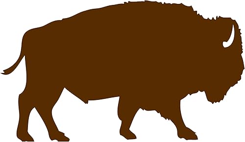 Arte de pared de metal con silueta de animal de búfalo, arte de pared inspirador de bisonte de metal, letrero decorativo para decoración del hogar,