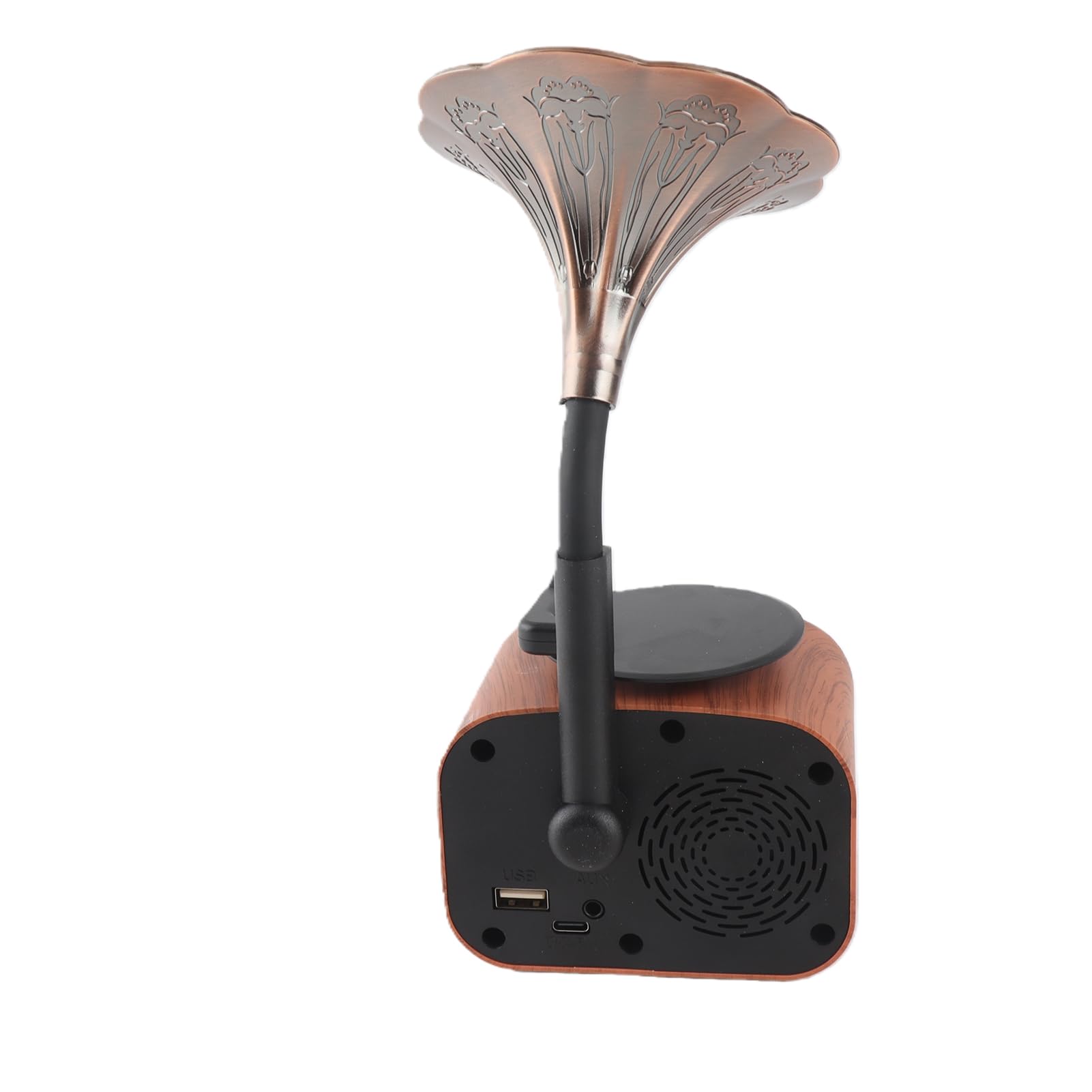Mini Altoparlante Bluetooth, Design retrò, Potenza 5W (Noce)