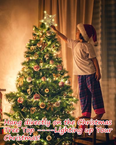 SOBEAU Stella di Natale per albero Puntale per