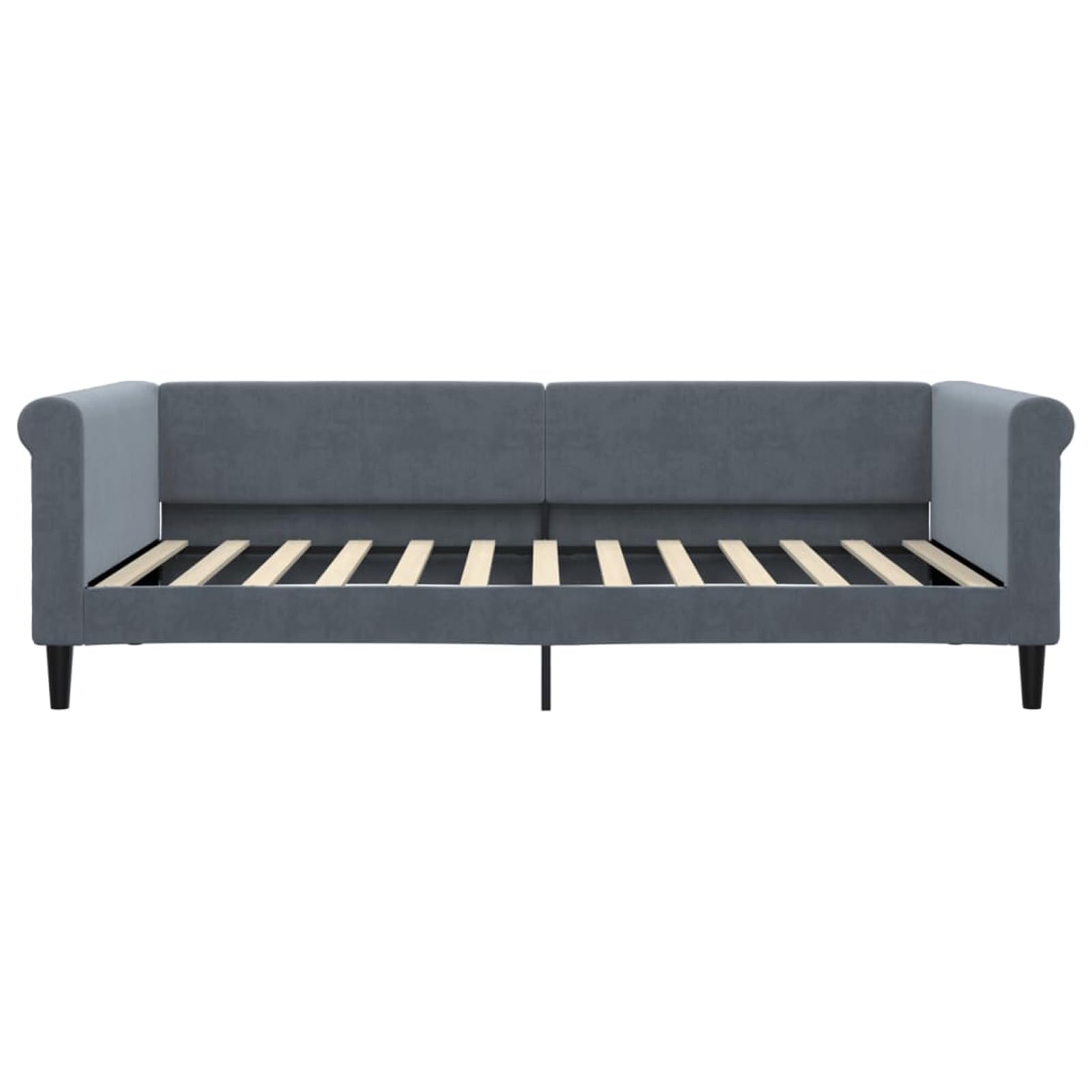 ATOMSTACK MAKER Divano letto pieghevole 2 in 1 con cassetti portaoggetti, rivestito in velluto grigio scuro, 229 x 110 x 68 cm, ideale per piccoli spazi e visite, materassi non inclusi