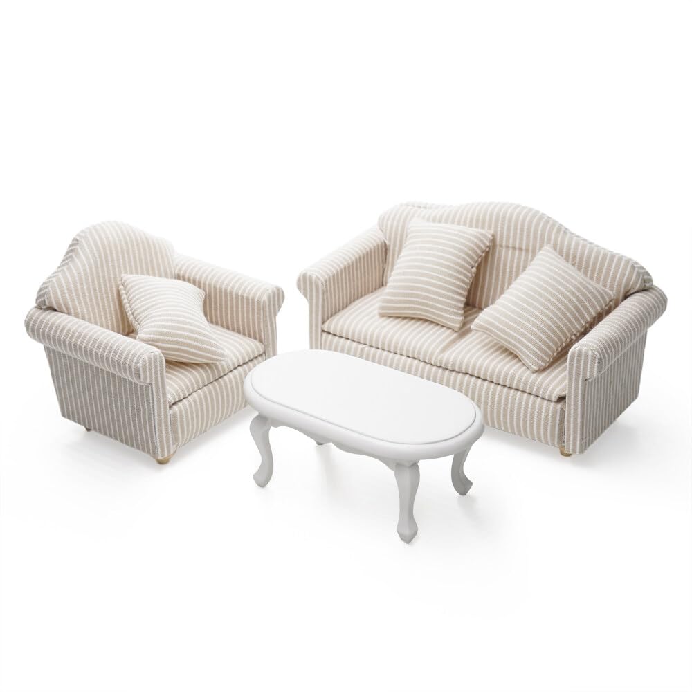 Odoria 1/12 Schaal Miniatuur Houten Salontafel Bruin en Fauteuil Bankstel Miniaturen Woonkamer Meubels Poppenhuis Accessoires Odoria 1/12 Schaal Miniatuur Houten Salontafel Bruin en Fauteuil Bankstel Miniaturen Woonkamer Meubels Poppenhuis Accessoires