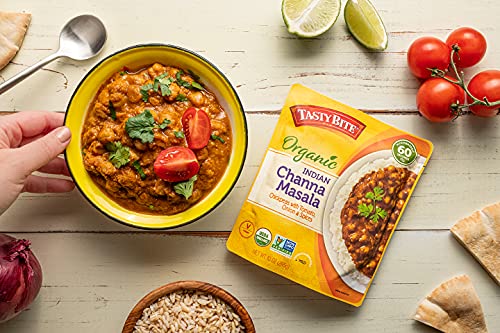 Tasty Bite Organic Channa Masala, 10 Ounce, Ready to Eat, Microwavable Entree, Vegan & Gluten Free