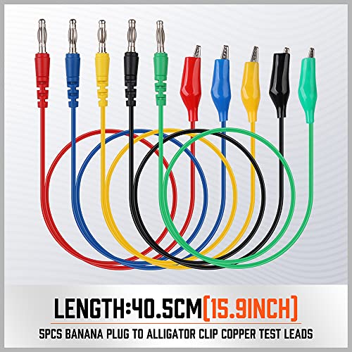 HORUSDY 22PCS Back Probe Pin Kit, Electrical Testing Probes with 5 Colors Silicone Wires for Multimeter, Circuit Diagnosis & Automotive Testing