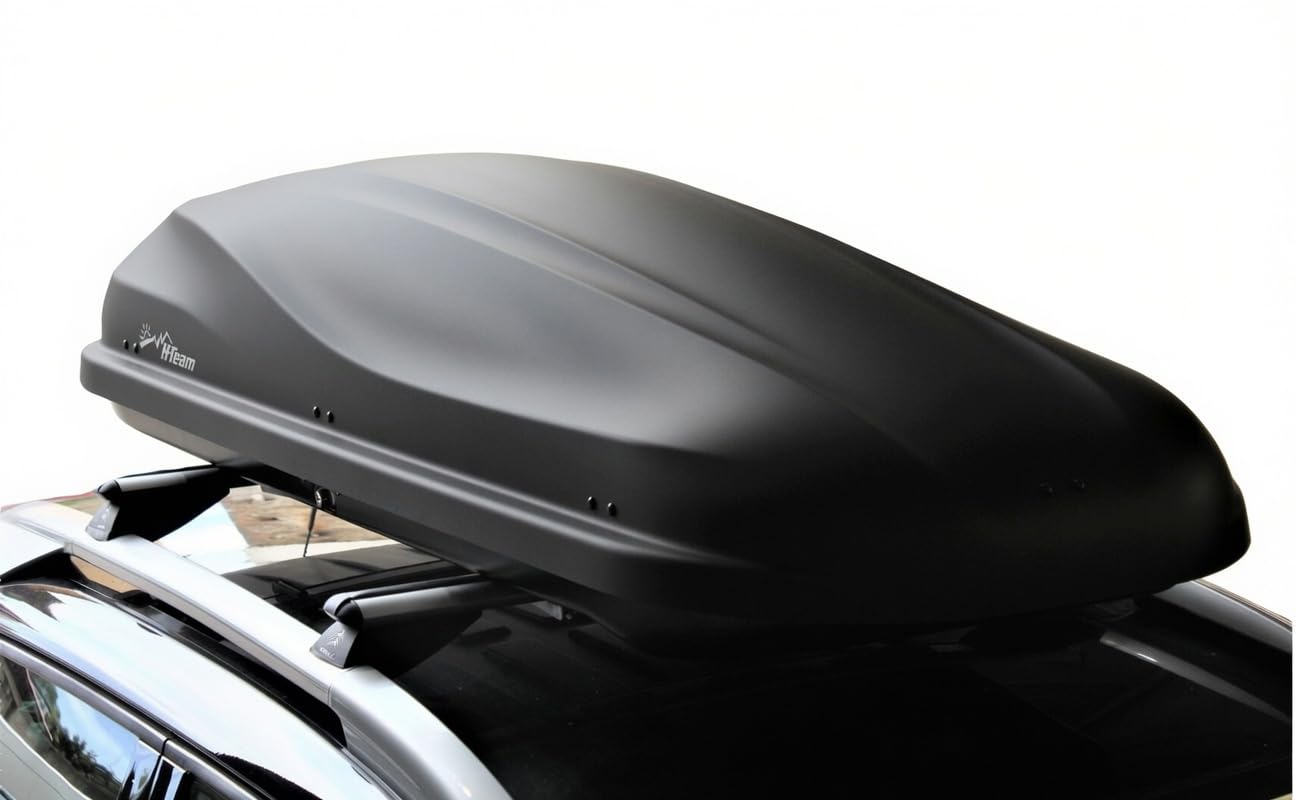 Box Tetto Auto 460L - Nero Lucido - Portapacchi - Portasci Universale - 185x80x41 cm - Portata 75Kg - Baule Portabagagli - Siluro Portatutto Auto Tetto - Omologato - Doppia Apertura - Attacco Rapido