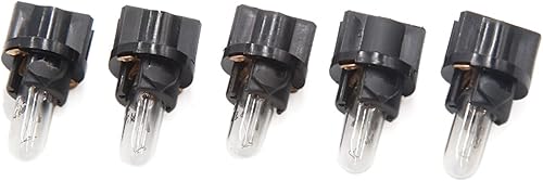 uxcell 5pcs DC 12V T5-V2 ámbar tablero indicador luz de señal para coche interno