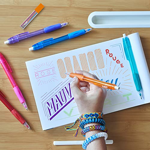 Bic Velocity Mechanical Pencils With Colored Leads, Medium Point (0.7 Mm), 6-Count Pack, Perfect For Drawing And Journaling (Mv7Cp61-Ast) #TOP2