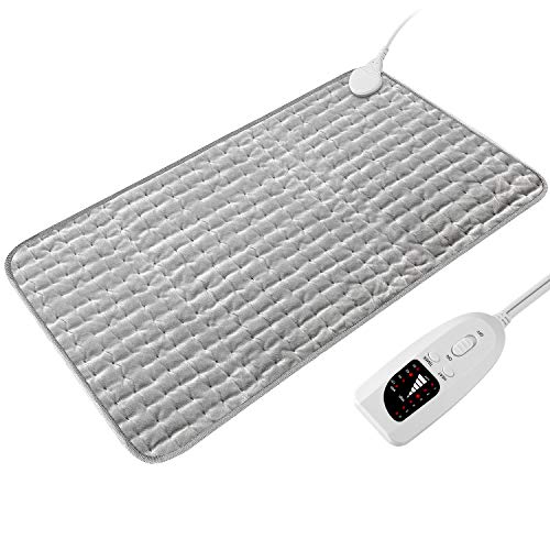 DIZA100 XXL Electric Heating Pad 15.6x30 Inch Fast Heating Warming Pad 6 Temperature Settings Heat Pads for Back Pain Moist Heat Therapy with Auto-Off Timer Large Size