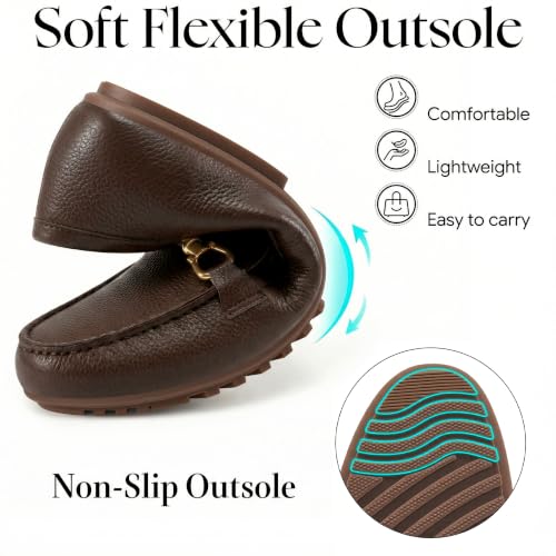 Image of HARENCE Loafers for Women Comfortable Slip On Business Work Flats Shoes Casual Driving Moccasins Penny Loafer