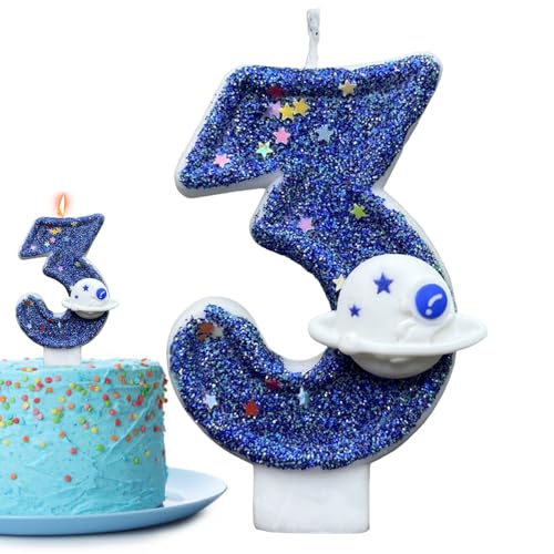 Velas de cumpleaños con números – Velas de pastel con números del 0 al 9, juego de velas de cumpleaños brillantes para todas las edades | Elegante uso de decoración de fiestas, diseño de combustión
