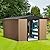 ShiningLove Metal Garden Shed, 10FT x 8FT Outdoor Storage Shed, Outdoor Metal Utility Tool Storage Shed with Door Lock, Waterproof Roofs, for Backyard Garden Patio Lawn, Brown