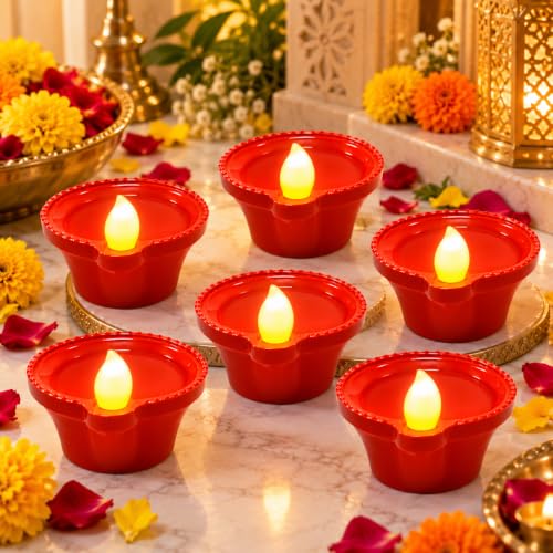 Best Navratri Home Decoration Items (2026) 68 DIVAYANSHI Water Sensor Electric Diya | Automatic Water Activated...
