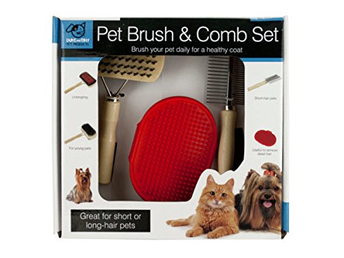 duke039;s Pet Brush Comb Grooming Set - Pack of 4