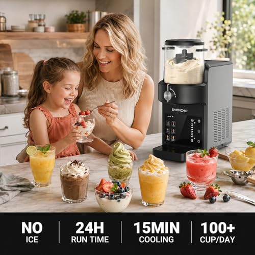 Image of Slushie Machine, Frozen Drink & Soft Serve Ice Cream Maker | No Ice Needed, Rapid Chill & Temperature Control, Makes Milk Shakes, Margaritas & Frappe